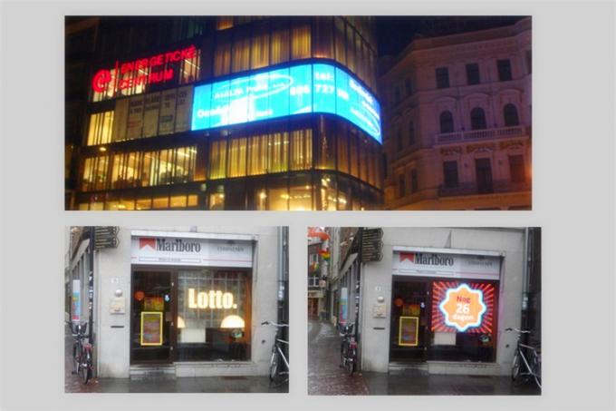 Advertising Transparent LED Screen Display 5.21mm / 6.25mm / 8.93mm / 16mm Pitch Pixel
