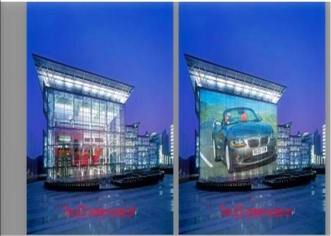 CE 16mm Pitch Pixel Advertising Transparent LED Display Electronic Display Board