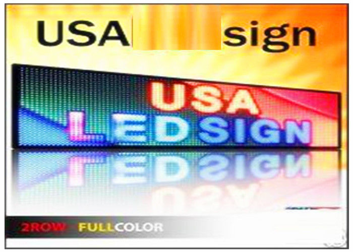 P8 RGBProgrammable Scrolling LED Sign With Iron Steel Cabinet , Multi Language