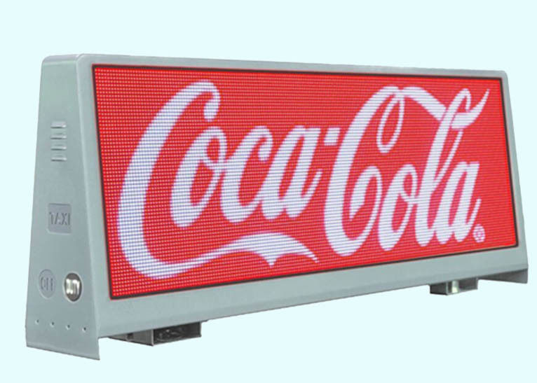 Taxi Mobile Advertising Led Display Wireless Control With Waterproof Aluminum Cabinet