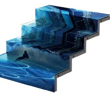Indoor Staircase LED Screen with 600-3000cd/m2 Brightness and 2200Kg Max Load-Bearing
